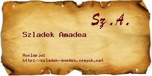 Szladek Amadea névjegykártya